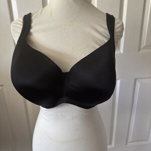 Soma Stunning Support Vanishing Back Bra 42DDD Black Balconette Full Bust Plus